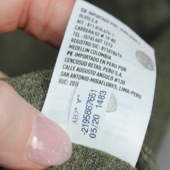 American Eagle Super Soft Standard Fit Mens Size Medium Heathered Green - Picture 6 of 6